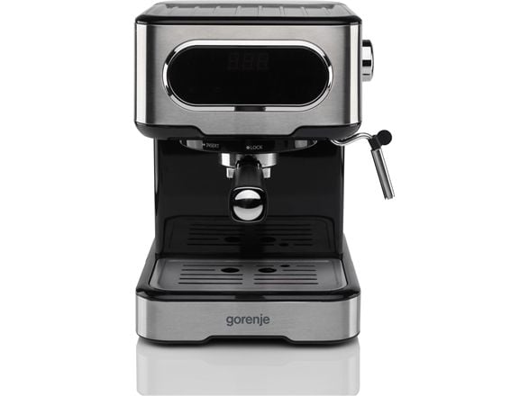 Gorenje 737434, Espressomaskin, 1,5 l, Svart, Rustfritt stål Gorenje 737434, Espressomaskin, 1,5 l, Svart, Rustfritt stål