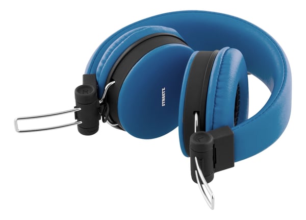 Streetz HL-W201, Koblet med ledninger (ikke trådløs), 20 - 20000 Hz, Samtaler/musikk, 160 g, Hodesett, Blå