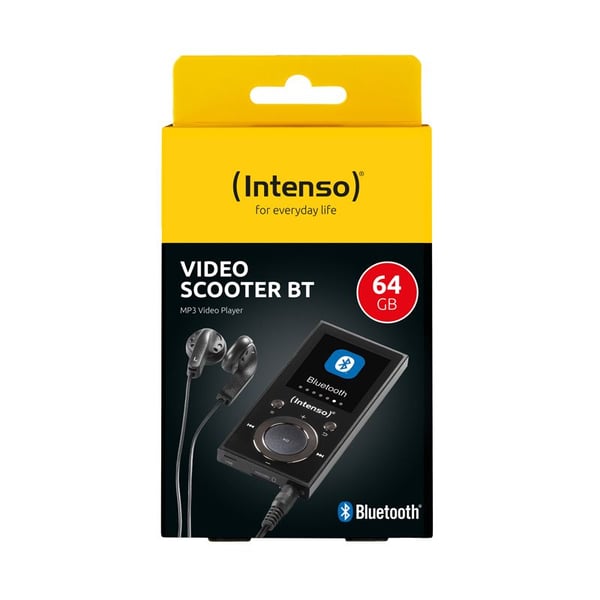Intenso 3717490, MP4-spelare, 64 GB, LCD, USB 2.0, Svart, Hörlurar
