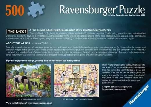 Ravensburger 2D dėlionė: Stotelė prie ežero, 500 detalių
