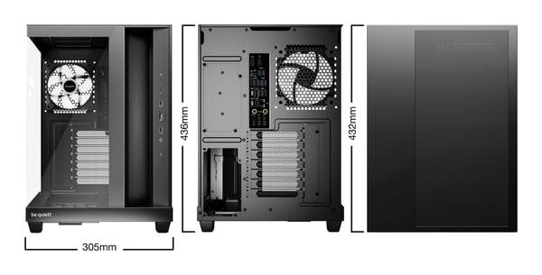 be quiet Light Base 500 LX mid tower-chassi ATX, svart, sidopanel i glas