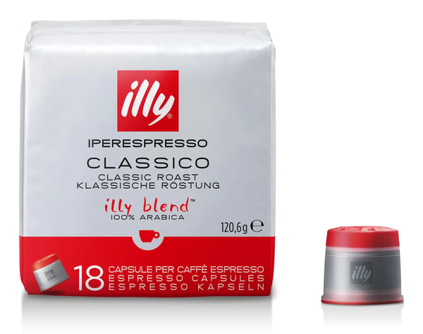 Illy 7990, Kaffekapslar, Kaffe, Medelrostade, iperEspresso, 18 styck, Väska