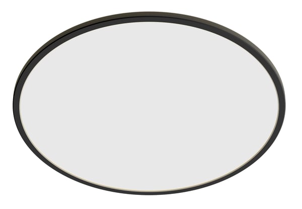 Philips Superslim-taklampe, 15 W, Svart, Metall, Plast, IP54, Terrasse, Hage, II, Tidsriktig