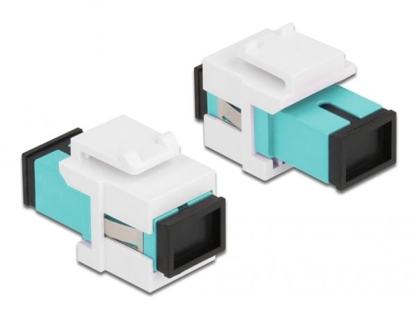 Delock - Modulinnlegg - SC - hvit, akvamarin