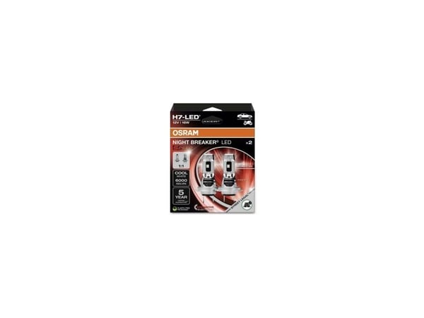 OSRAM Night Breaker LED Speed H7-bilpærer +450% 64210DWNBSP-2HB 16 W 12 V, sett