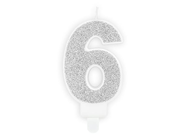 PartyDeco SCU3-6-018B, Ljus, Vit, Silver, 1 styck