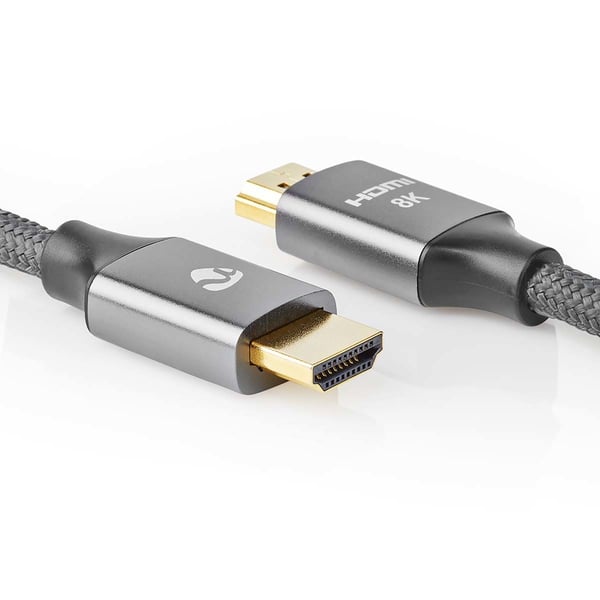 Nedis CVTB35000GY50, 5 m, HDMI Type A (Standard), HDMI Type A (Standard), 3D, 48 Gbit/s, Svart