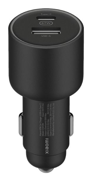 Xiaomi CC07ZM - Bilstrømadapter - USB-A + USB-C - 67 watt - 6.1 A - High Power Flash (USB-C, USB)
