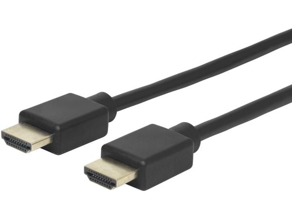 eSTUFF - High Speed - HDMI-kabel med Ethernet - HDMI hann til HDMI hann - 5 m - svart - 4K-støtte