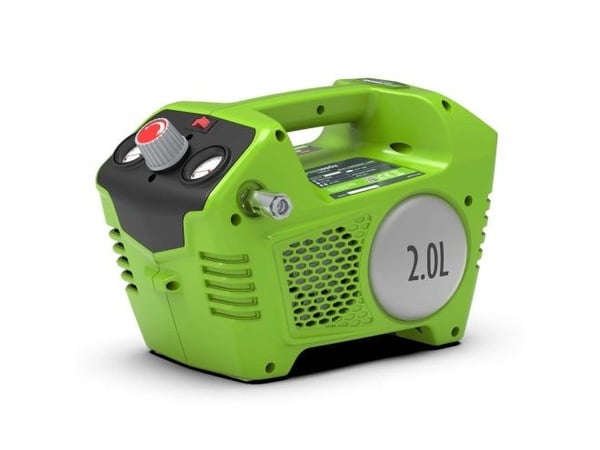 Greenworks G24AC 24 V akkukäyttöinen ilmakompressori, ilman akkua ja laturia - SOLO Greenworks G24AC 24 V akkukäyttöinen ilmakompressori, ilman akkua ja laturia - SOLO