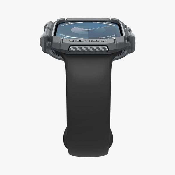 Spigen Rugged Armor, Box, SmartWatch, Tummanharmaa, Apple, Apple Watch 10 (42mm), Termoplastinen polyuretaani (TPU)
