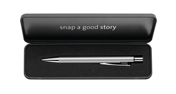 Pelikan Kugelschreiber Snap Metalic K10 Silber im Etui, Klips, Uttrykkbar kulepenn med hengefeste, Blå, 1 stykker, Medium