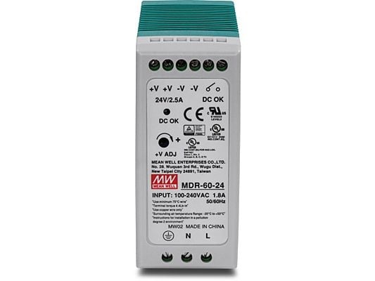 Trendnet TI-M6024 v1.0R, Virtalähde, Vihreä, Valkoinen, Ylijännite, Ylikuormittaa, Oikosulku, 2992000 h, 60 W, 100 - 240 V