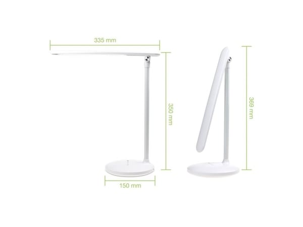 Techly I-LAMP-DSK9, Hvit, Akrylonitril-butadien-styren (ABS), Metall, Studere, 36 ampuller, 3 W, LED
