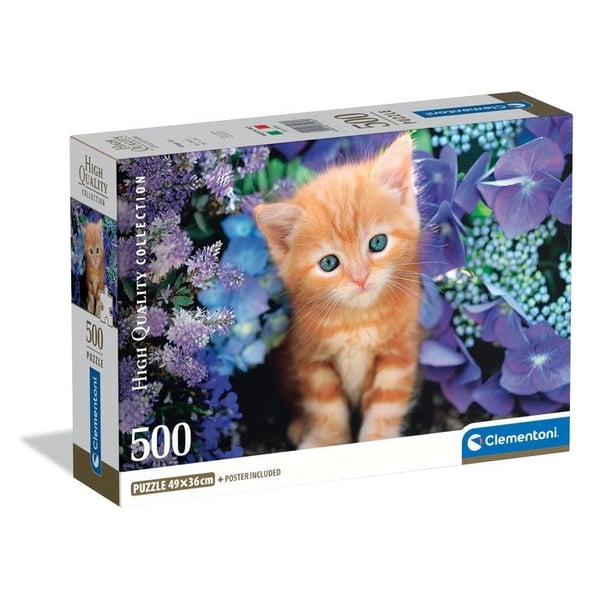 Clementoni Puslespil HQC Ginger Cat - Compact Box, 500 brikker