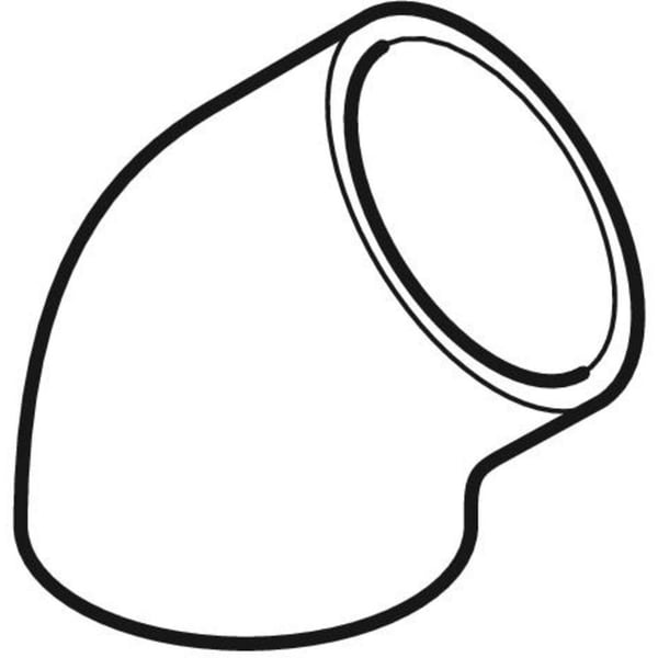 Geberit PEH mutka 45 astetta Ø 75 mm