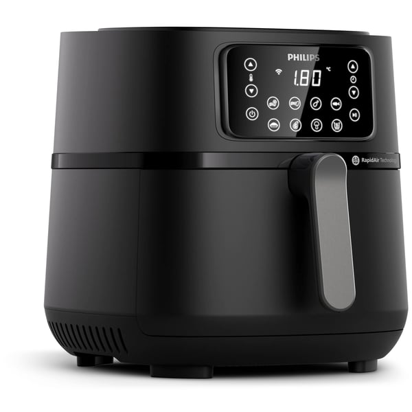 Philips Series 5000 Connected HD9285 XXL - Varmluftsteker - 7.2 liter - 2 kW - mørk sølv / svart