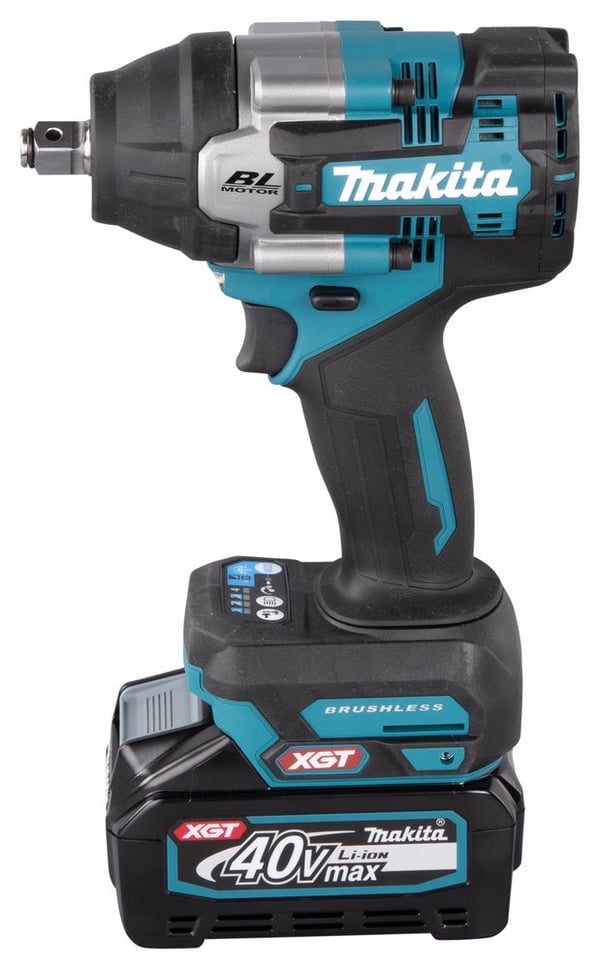 Makita TW007GM201 - Mutterdragare - sladdlös - 4 hastigheter - 1/2-tums kvadrat-drive - 1100 N·m - 2 batterier, laddare medföljer - 40 V