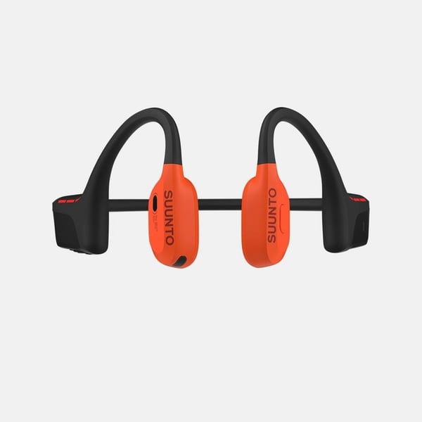Suunto Wing 2 - Hörlurar med mikrofon - öppet öra - montering bakom nacken - Bluetooth - trådlös - korallröd