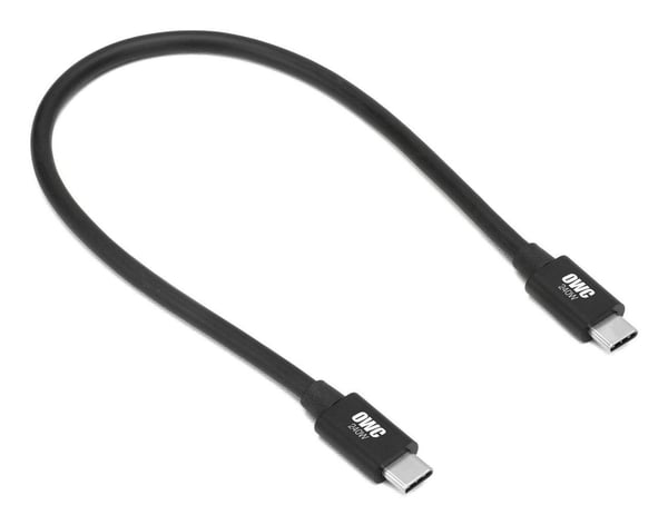 OWC OWCCBLTB5C0.3M Thunderbolt 5-kabel, USB-C till USB-C, 0,3 m, 240 W, svart