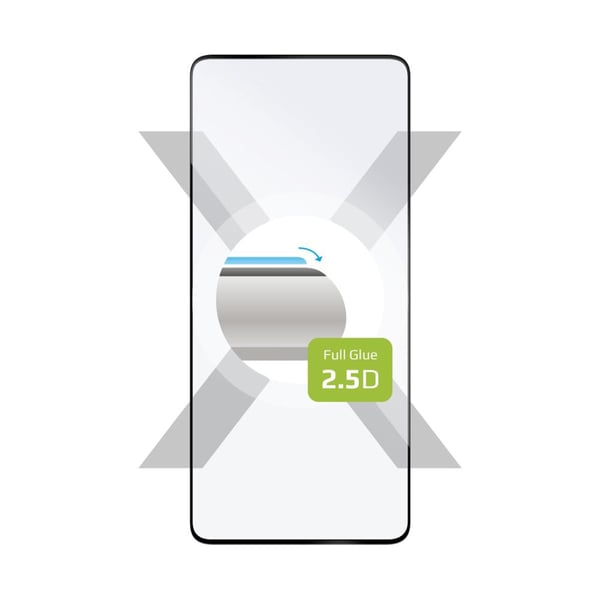 FIXED - Skjermbeskyttelse for mobiltelefon - full deksel - 2.5D - glass - rammefarge svart - for Xiaomi Redmi Note 13