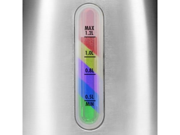 OBH Nordica Color Glow, 1,2 L, 2200 W, musta, Ruostumaton teräs, Ruostumaton teräs, Säädettävä termostaatti, Veden tason ilmaisin