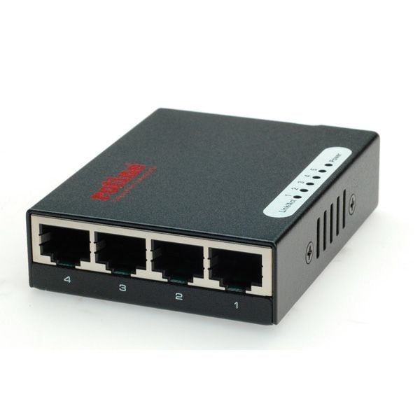 ROLINE Fast Ethernet Switch, Pocket, 5 Ports, Full tosidig