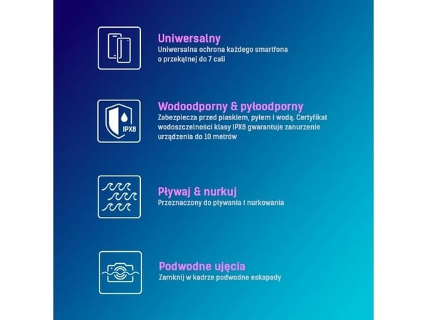 3MK Hydro Case Universal vedenpitävä kotelo jopa 7" asti