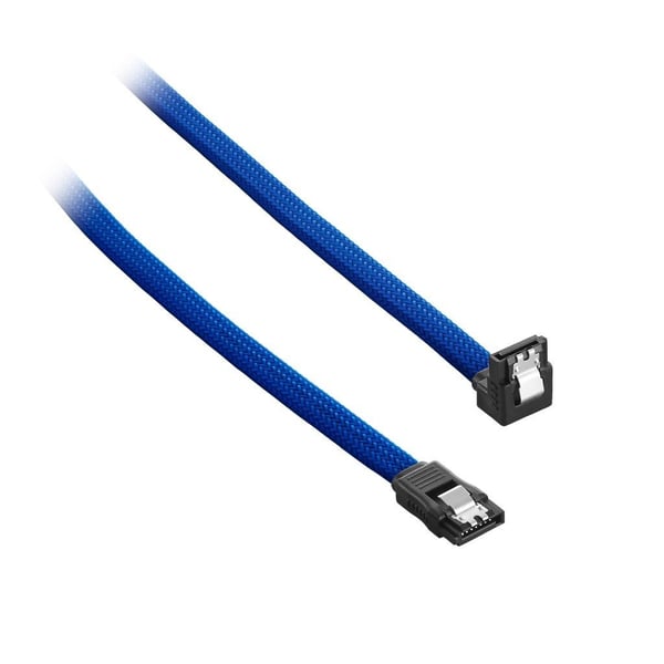 CableMod ModMesh - SATA-kabel - Serial ATA 150/300/600 - SATA (hona) högervinklad till SATA (hona) - 60 cm - blå