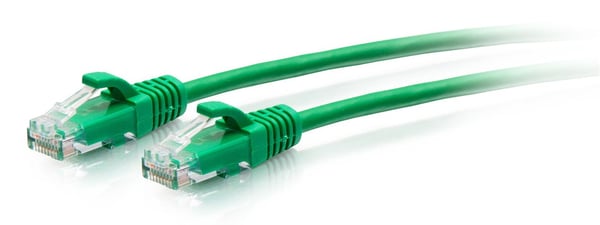 C2G 1ft (0.3m) Cat6a Snagless Unshielded (UTP) Slim Ethernet Network Patch Cable - Green - Koblingskabel - RJ-45 (hann) til RJ-45 (hann) - 30 cm - ...
