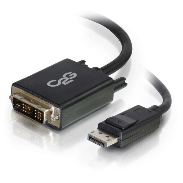 C2G 2m DisplayPort to Single Link DVI-D Adapter Cable M/M - DP to DVI - Black - DisplayPort-kabel - DisplayPort (hann) til DVI-D (hann) - 2 m - svart