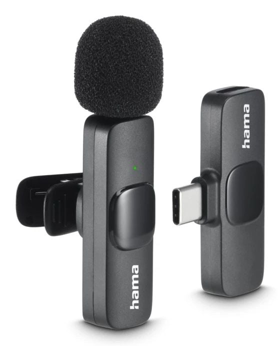 Hama Smart Wireless, Lavalier-/langaton mikrofoni, -38 dB, 80 - 16000 Hz, 2200 O, Suuntaukseton, Langaton
