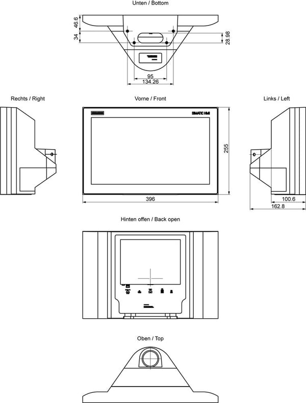 Siemens 6AV7863-5MA16-2AA0, 1080 x 1920 pixlar, 255 mm, 6,65 kg, 660 mm, 550 mm, 275 mm