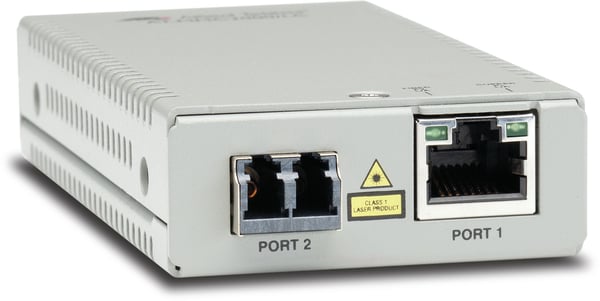 Allied Telesis AT MMC2000/LC - Valokuitumuunnin - 1GbE - 1000Base-T, 100Base-TX, 10Base-T, 1000Base-SX - RJ-45 / 2 x LC monimuotomoduuli - enintään...