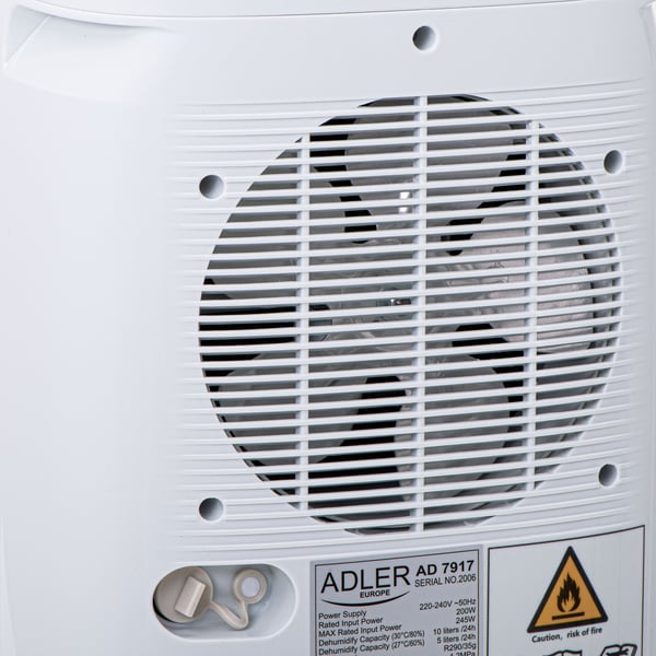 Adler AD 7917 kompressori-ilmankuivain 10 L/24h, 2,2 L säiliö, 60 m3, valkoinen