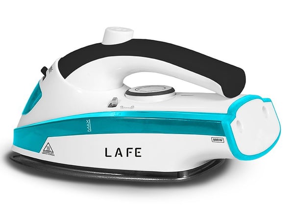 Lafe LAFZEL45914, Tørr & dampstrykejern, Teflon, 1,8 m, Svart, Blå, Hvit, 0,04 l, Knapper, Rotasjon, Jekk