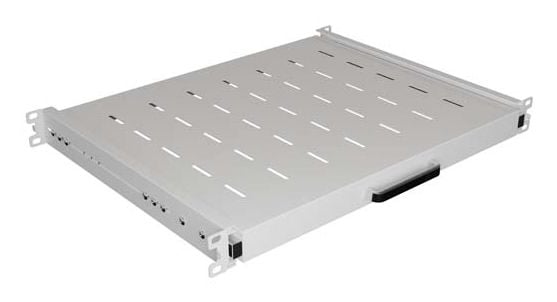 Lanberg AK-1020-S utdragbar rackhylla 19" 1U 445 x 350 mm 35 kg 4-punktsfäste