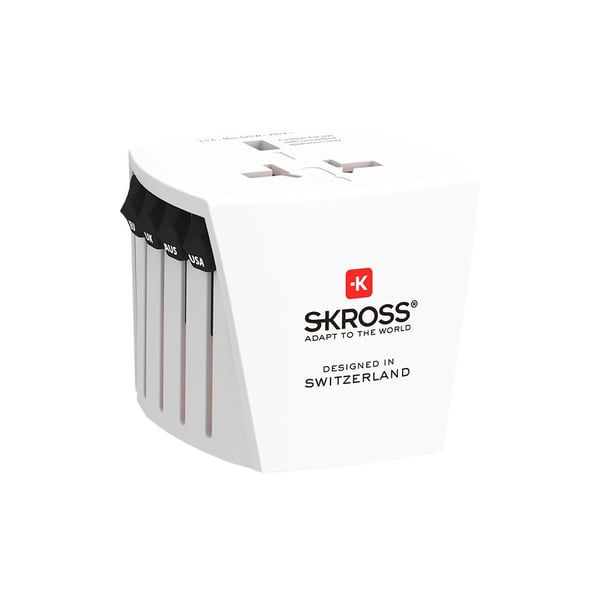 Skross MUV Micro, yleiskäyttöinen, yleiskäyttöinen, suora, suora, tyyppi C (eurostik), tyyppi G (UK), tyyppi I (AU), tyyppi A, tyyppi A, tyyppi B, ...