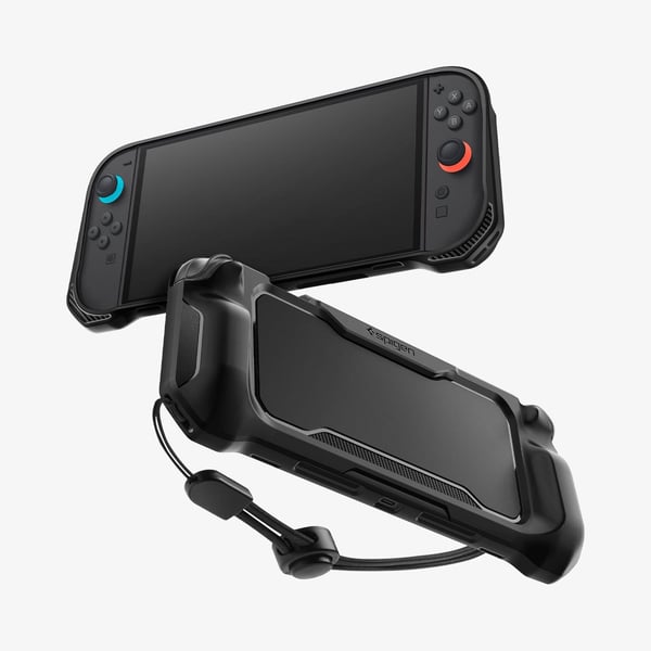 Spigen Rugged Armor, Etui, Nintendo, Sort, Termoplastisk polyuretan (TPU), Nintendo Switch, Fallsikker, Ripebestandig