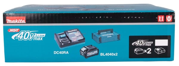 Makita XGT, Batteri- og ladersett, Lithium-Ion (Li-Ion), 4 Ah, 40 V, Makita, Sort