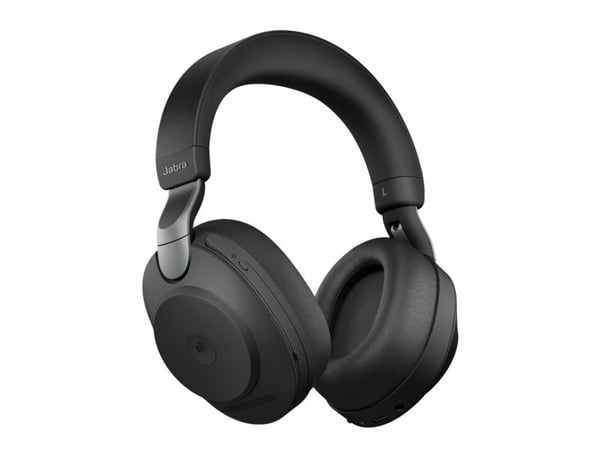 Jabra Evolve2 85 MS Stereo - Hodesett - full størrelse - Bluetooth - trådløs, kablet - aktiv støydemping - 3,5 mm jakk - lydisolerende - svart - Ce...
