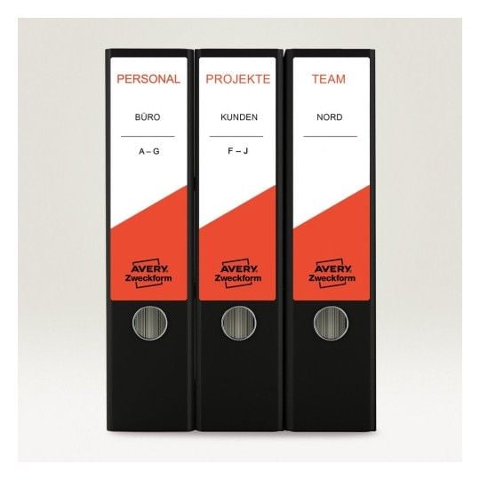 Avery-Zweckform mappeetiketter L6061-10 59 x 192 mm hvit permanent vedheftning 40 stk.