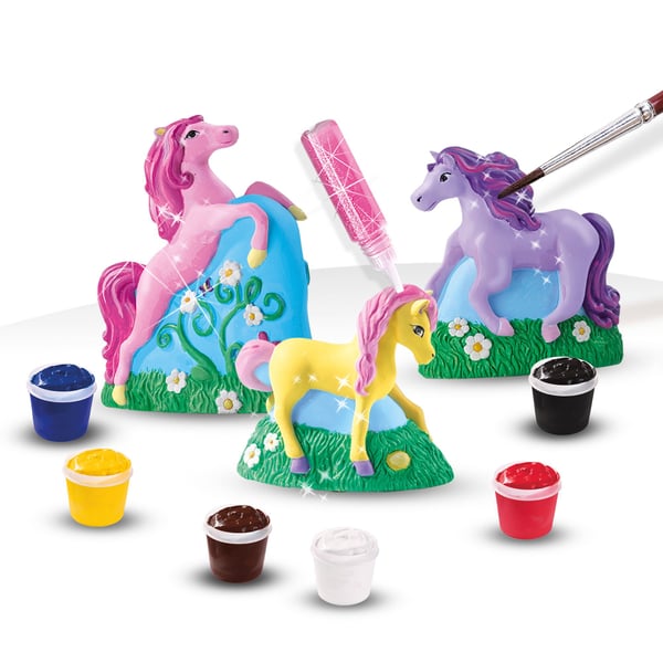 SES Creative Valu- ja maalaushevoset, Valu- ja maalaussetti lapsille, 5 vuotta, monivärinen