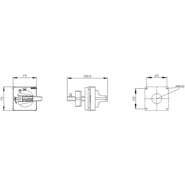 Håndtering grå Siemens 8UD17310AB21