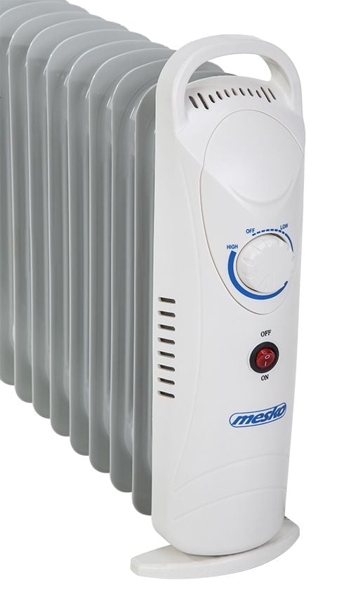 Mesko Home MS7805, Öljysähkölämmitin, Öljy, Sisätila, Lattia, Valkoinen, 1000 W