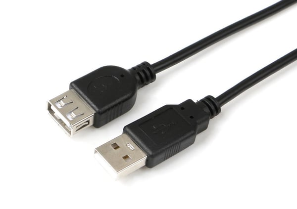 MicroConnect USB 2.0 - USB-förlängningskabel - USB (hona) till USB (hane) - USB 2.0 - 5 m - svart