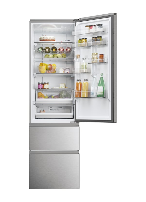 Haier HTW5620DNMG kombiskap 414 L 3D 60 Series 5, D, sølv