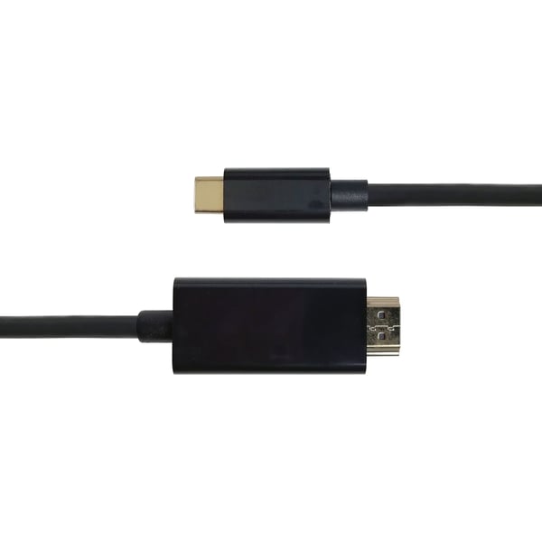 DELTACO - Adapterkabel - USB-C hann til HDMI hann - 2 m - svart - 4 K 60 Hz (4096 x 2160) støtte