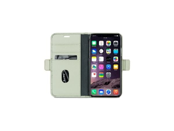 dbramante1928 NYI8IVGR5067, Folio-kotelo, Apple, iPhone X/Xs, 14,7 cm (5.8"), Vihreä, Norsunluu
