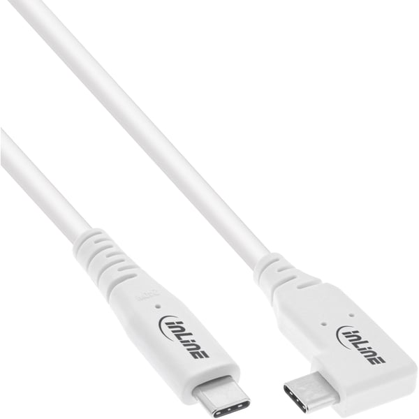 InLine 35912W, 2 m, USB C, USB C, USB4 Gen 3x2, 40 Gbit/sek, Vit